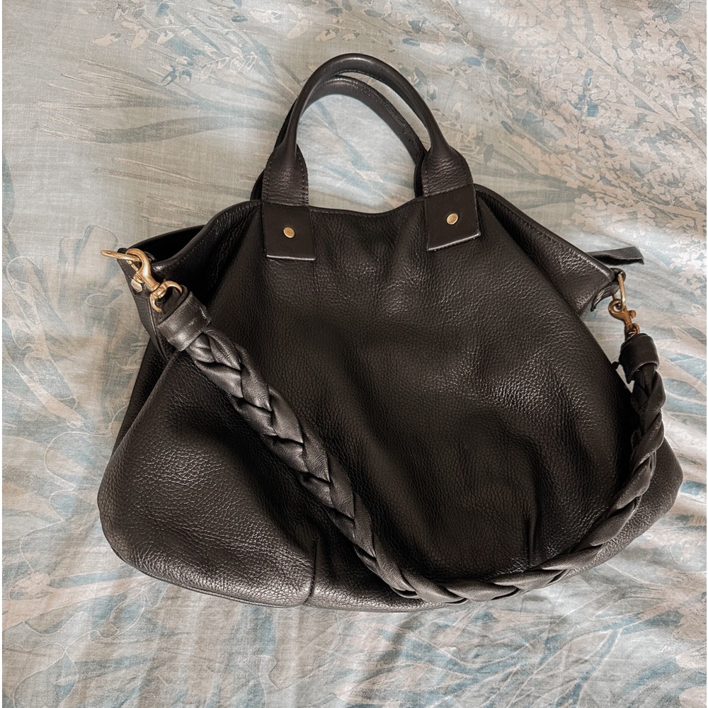 Clare V || Bag + added Clare V. braided shoulder strap || black